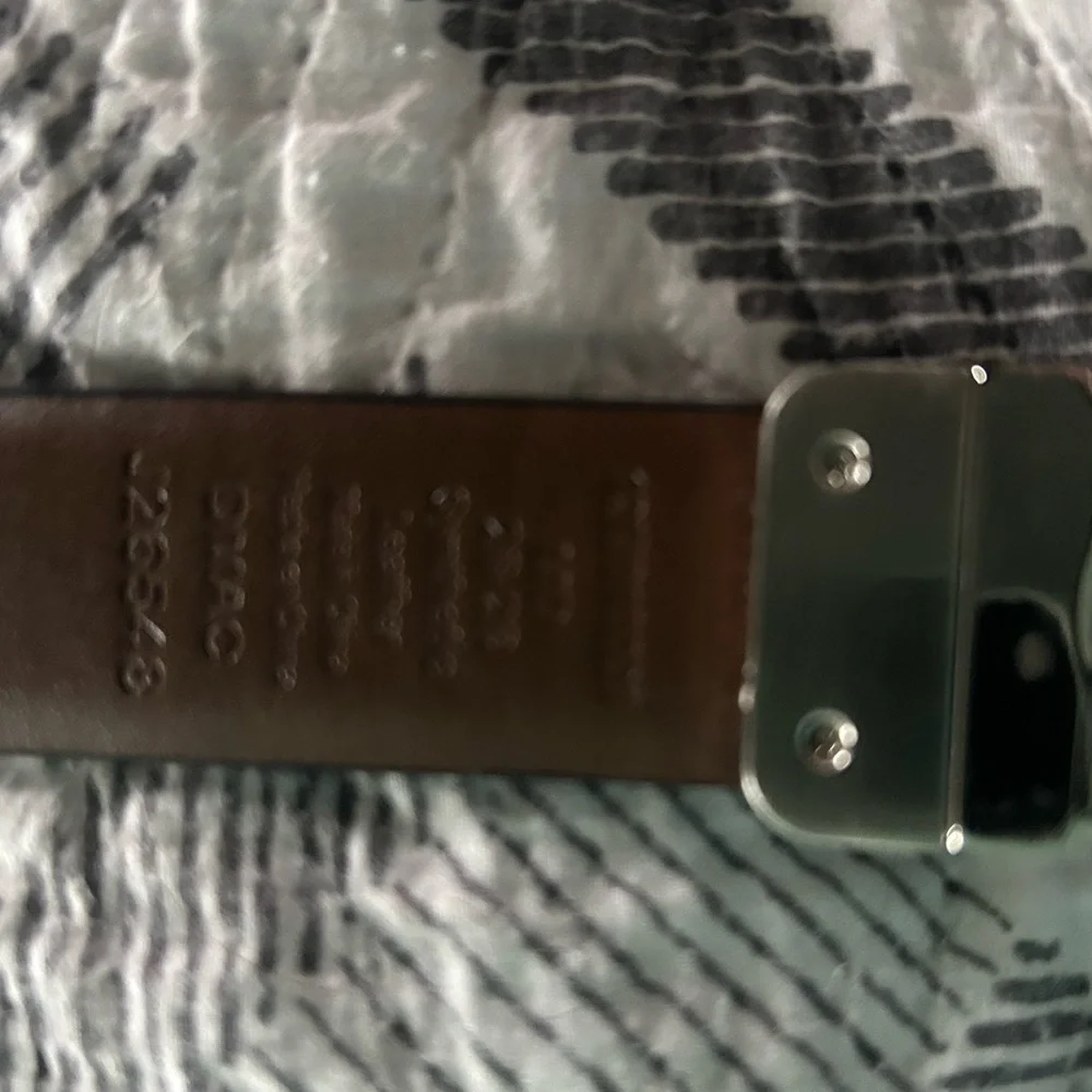 Izod Black Leather Belt with Silver Buckle